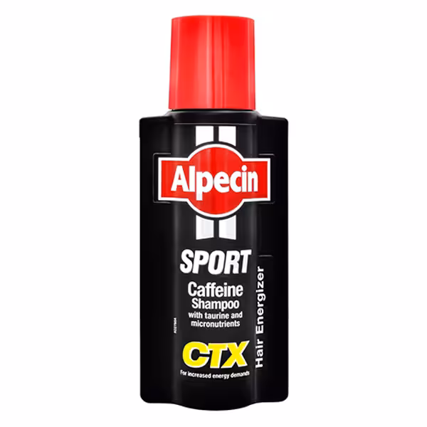 شامپو آلپسین Alpecin کافئین دار تقویت کننده اسپورت CTX حجم 250 میلی