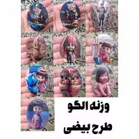 وزنه الگوی بیضی فانتزی طرح بامزه (پک 10 عددی )
