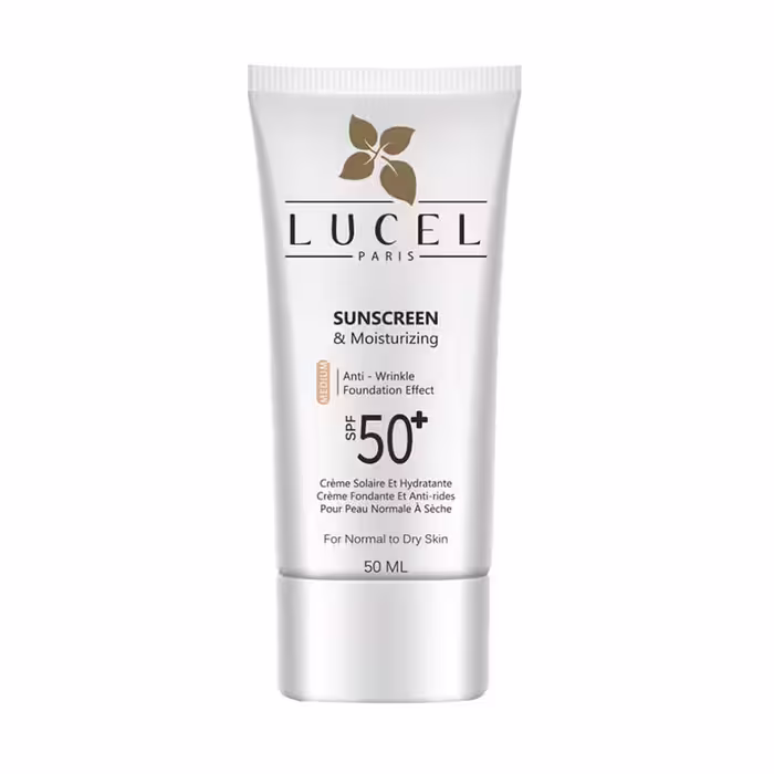 ضد آفتاب لوسل کرم پودری آبرسان و ضد چروک با SPF50 مناسب پوست های خشک و معمولی در سه طیف رنگ