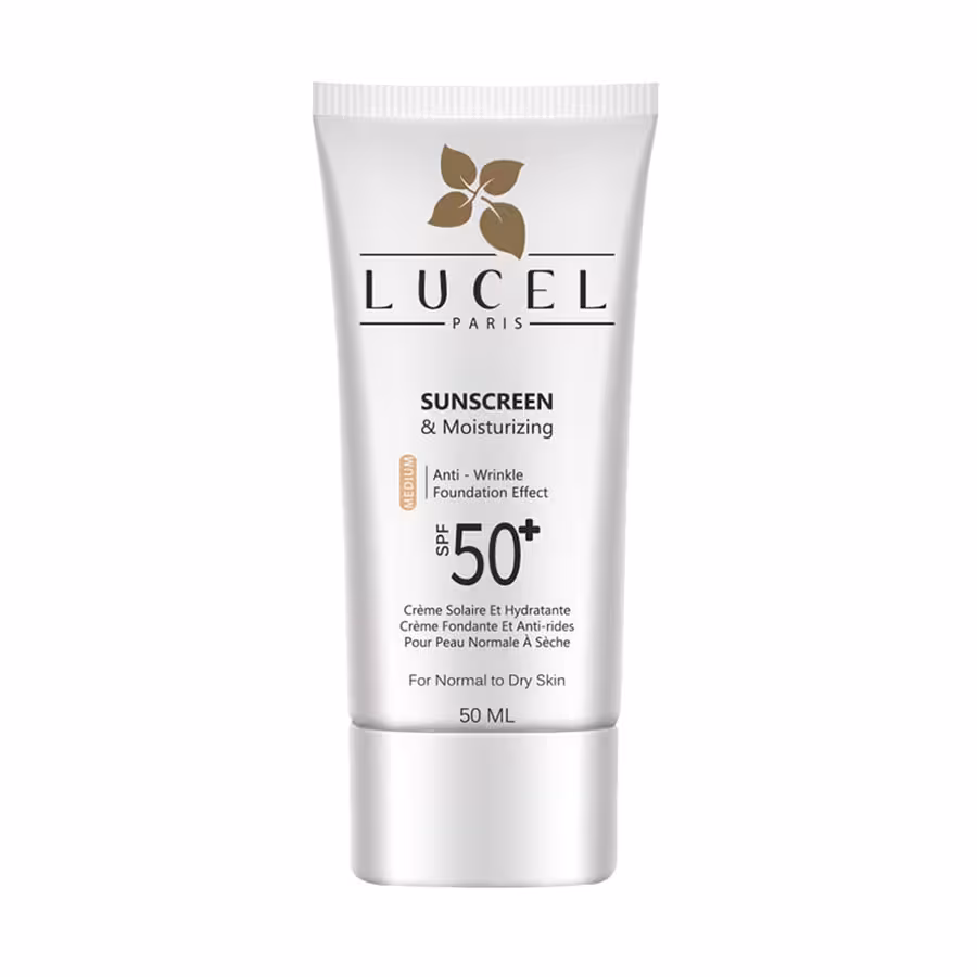 ضد آفتاب لوسل کرم پودری آبرسان و ضد چروک با SPF50 مناسب پوست های خشک و معمولی در سه طیف رنگ