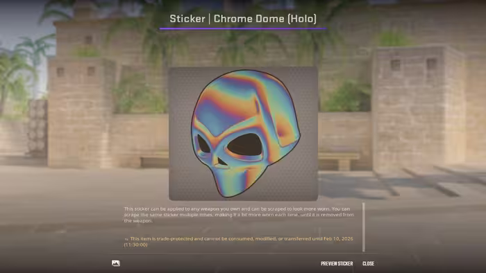 استیکر Chrome Dome مدل Holo