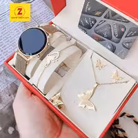 ست ساعت و سرویس زنانه طرح پروانه با اشانتیون