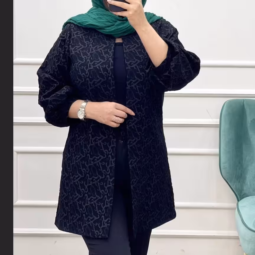 مانتو فکورا یقه گرد