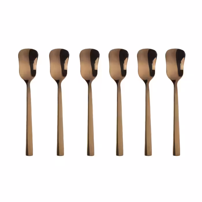 قاشق بستنی خوری مدل شیکاگو رنگ رزگلد بسته 6 عددی