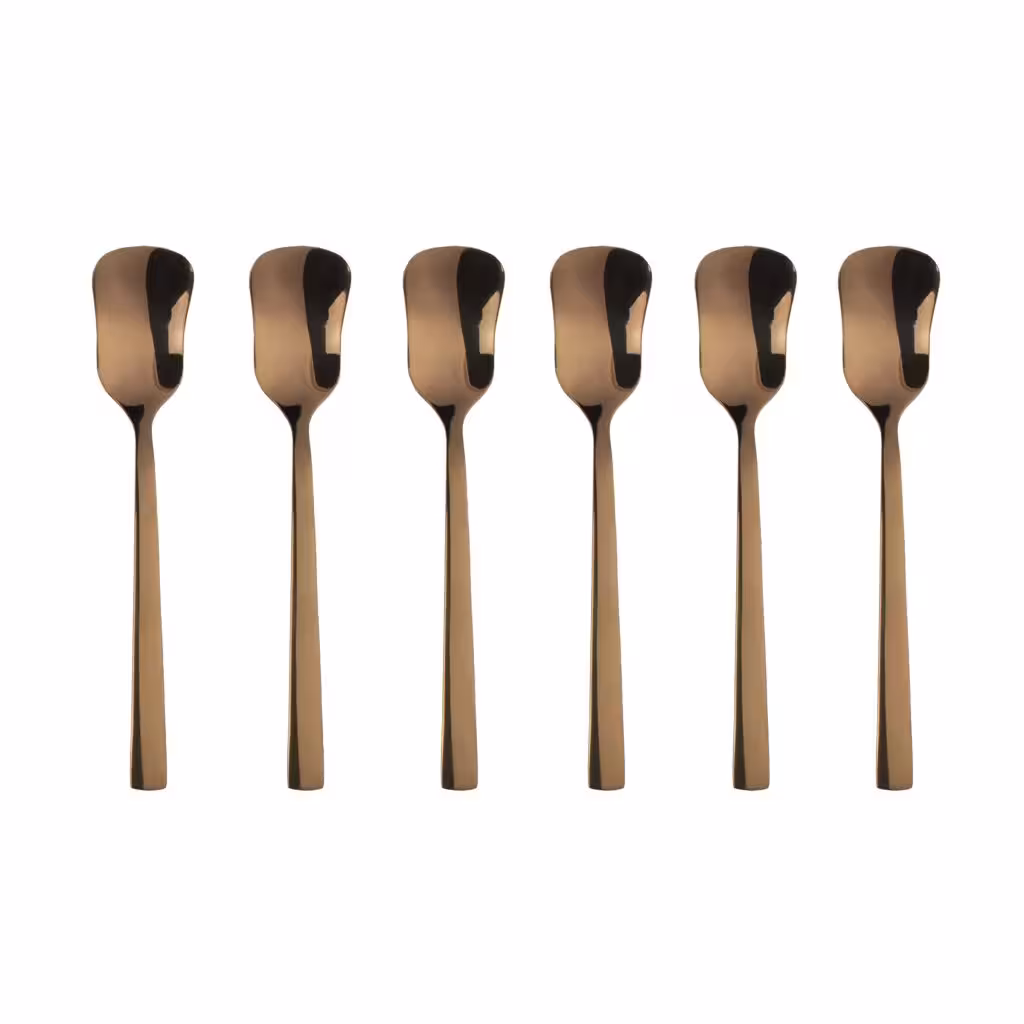 قاشق بستنی خوری مدل شیکاگو رنگ رزگلد بسته 6 عددی