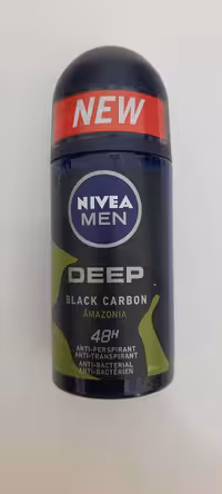 مام رول مردانه نيوآ Nivea مدل ديپ بلک کربن آمازونيا Deep Black Carbon Amazoniaحجم 50 ميل