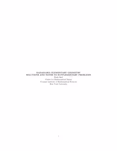 خرید و دانلود نسخه کامل کتاب Solutions and Notes to Supplementary Problems