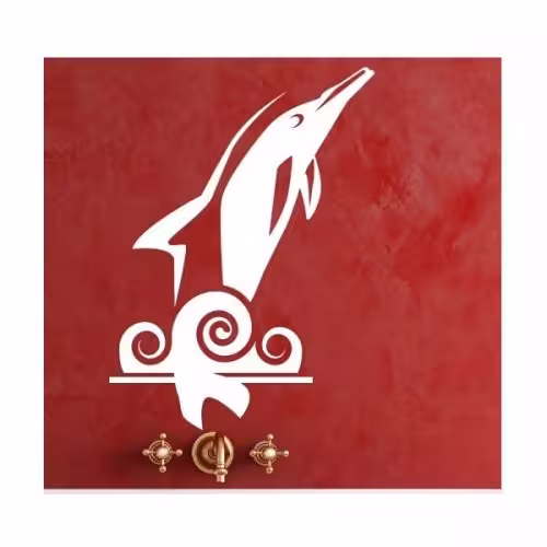 شابلون دیواری دلفین کد 325