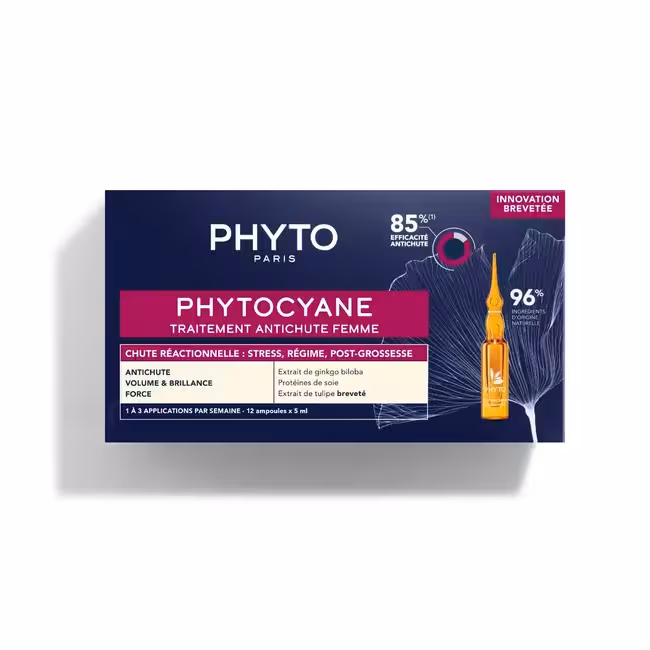 Phyto phytocyane traitement antichute femme سرم مو