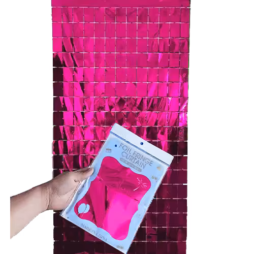 پرده متالایز دیسکویی صورتی