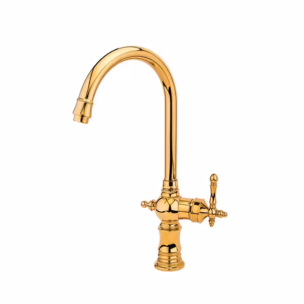 شیر اهرمی ظرفشویی ثابت مدل نگین طلایی براق قهرمان