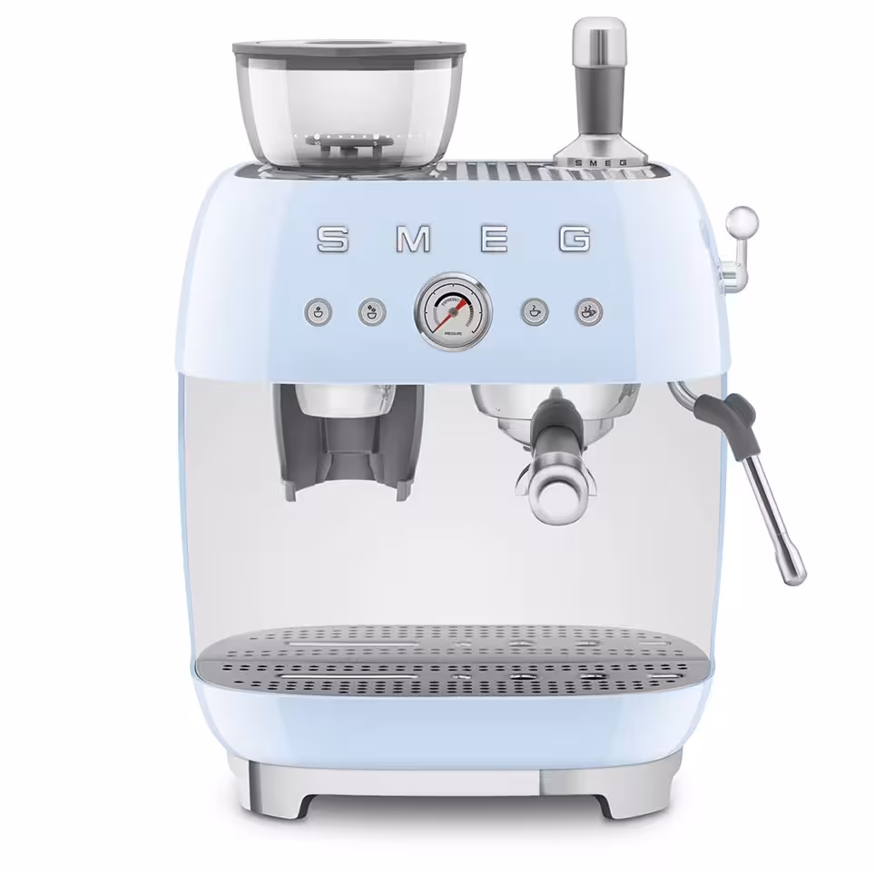 اسپرسوساز با آسیاب اسمگ SMEG مدل EGF03 آبی پاستیلی