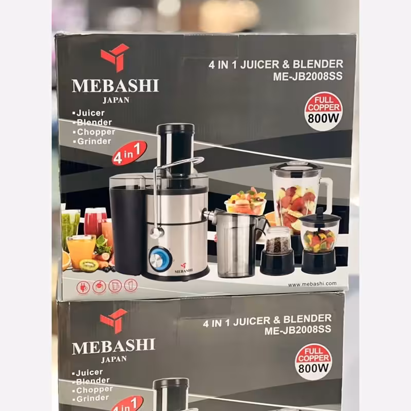 آبمیوه گیر 4 کاره مباشی JB2008 لطفا قبل ازثبت موجودی وقیمت بگیرید بدلیل نوسانات نرخ درهم قیمتا تغییر میکند