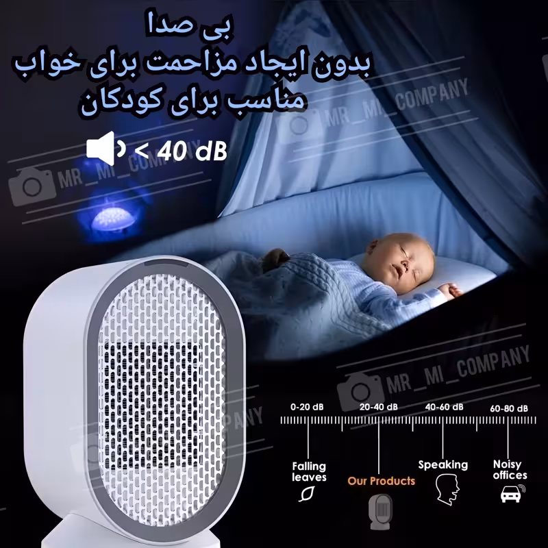 Xiaomi Douhe DH-QN04 Desktop Electric Heater هیتر و بخاری، فن دوکاره شیائومی مدل دوهه