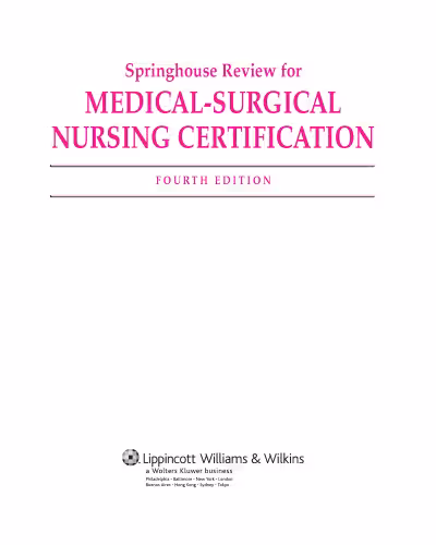 خرید و دانلود نسخه کامل کتاب Springhouse Review for Medical-Surgical Nursing Certification