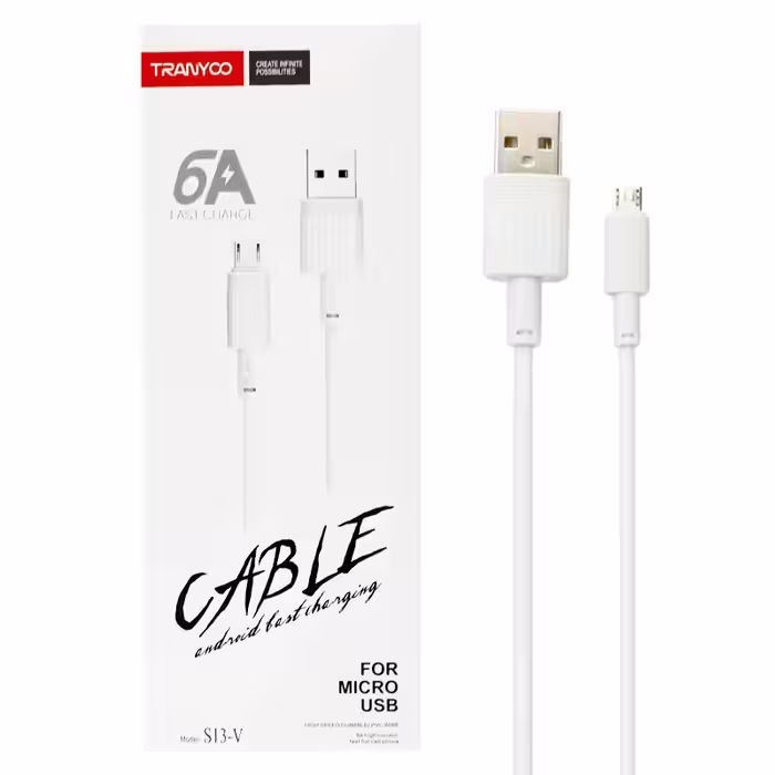 کابل شارژ USB به MicroUSB ترانیو مدل S13-V طول 1 متر