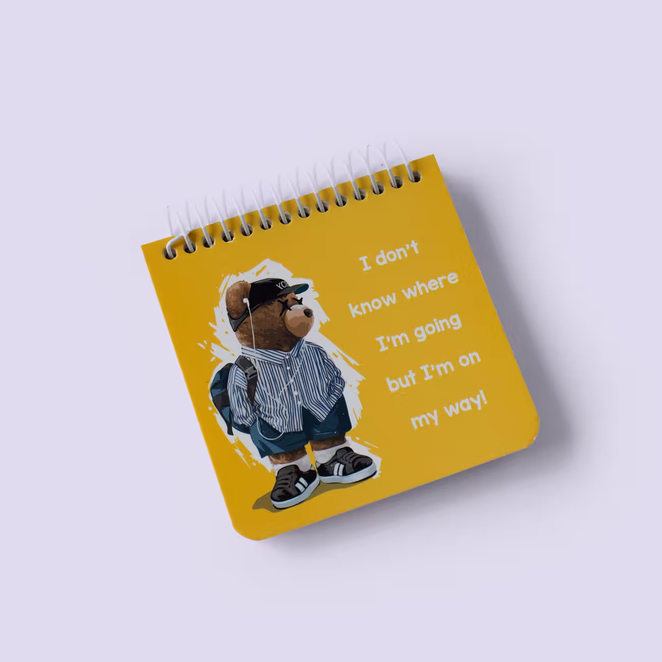 دفترچه مربع خط دار خرس پسر کیچ بوک (KITSCH BOOK)