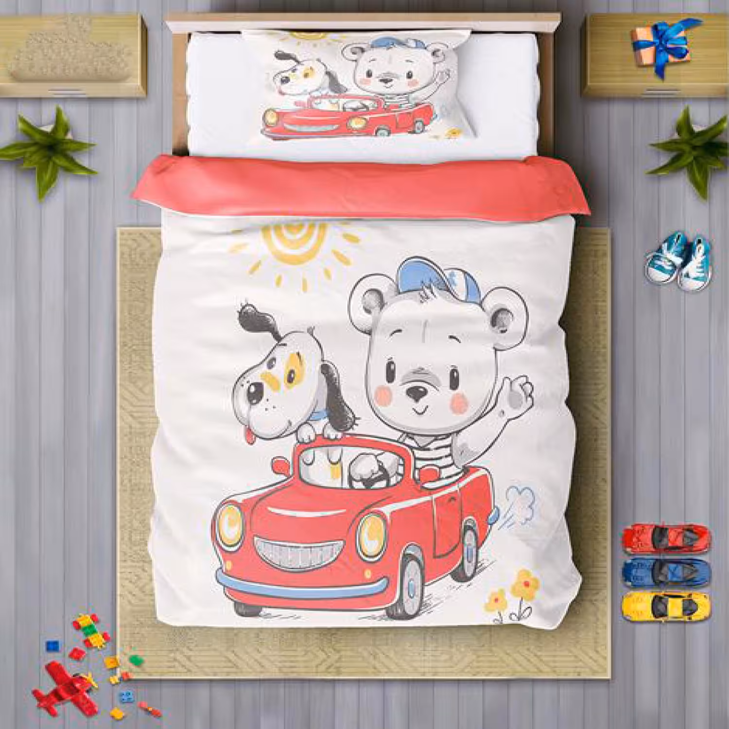 سرویس روتختی پسرانه چیداری مدل 7229 یک نفره چهار تکه