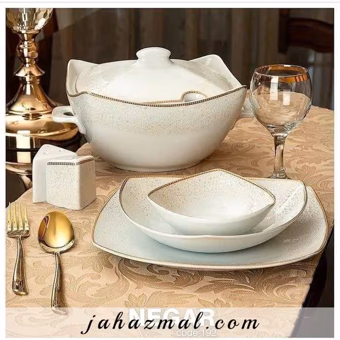 سرویس چینی پردیس طرح نگار 105 پارچه کد 192