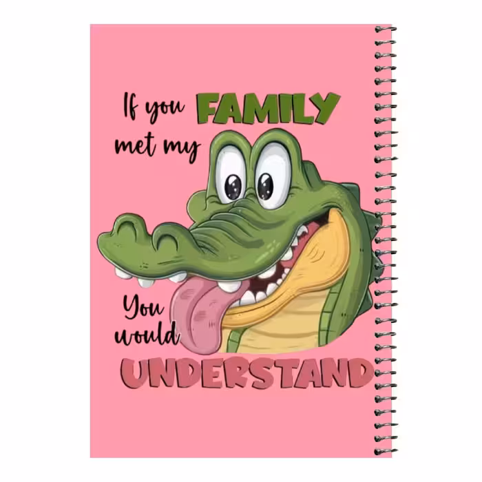 دفتر مشق 80 برگ اس جی مدل تمساح