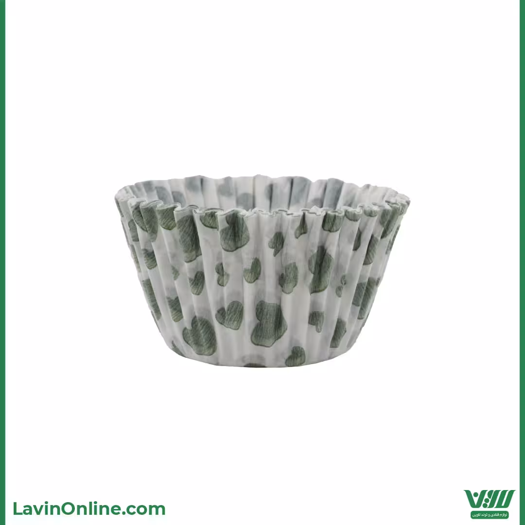 کپسول کاپ کیک طرح دار (قلب سبز)