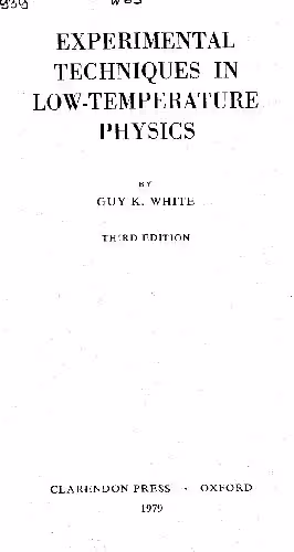 خرید و دانلود نسخه کامل کتاب Experimental Techniques in Low-Temperature Physics