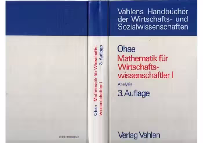 خرید و دانلود نسخه کامل کتاب Mathematik für Wirtschaftswissenschaftler I, Analysis
