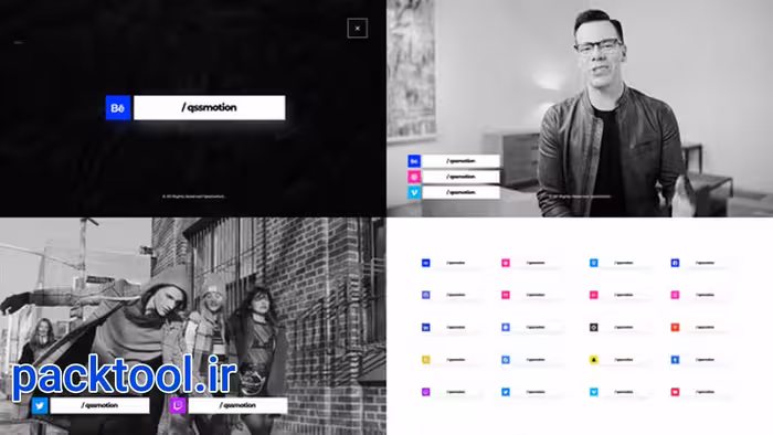 دانلود پروژه آماده افتر افکت پکیج رسانه های اجتماعی Social Media Package - پک تول