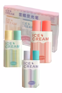 هایلایتر 6 رنگ دو قلو طرح بستنی 2271