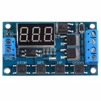 ماژول تایمر Dual MOS ولتاژ 12 تا 24 با چهار دکمه و سون سگمنت