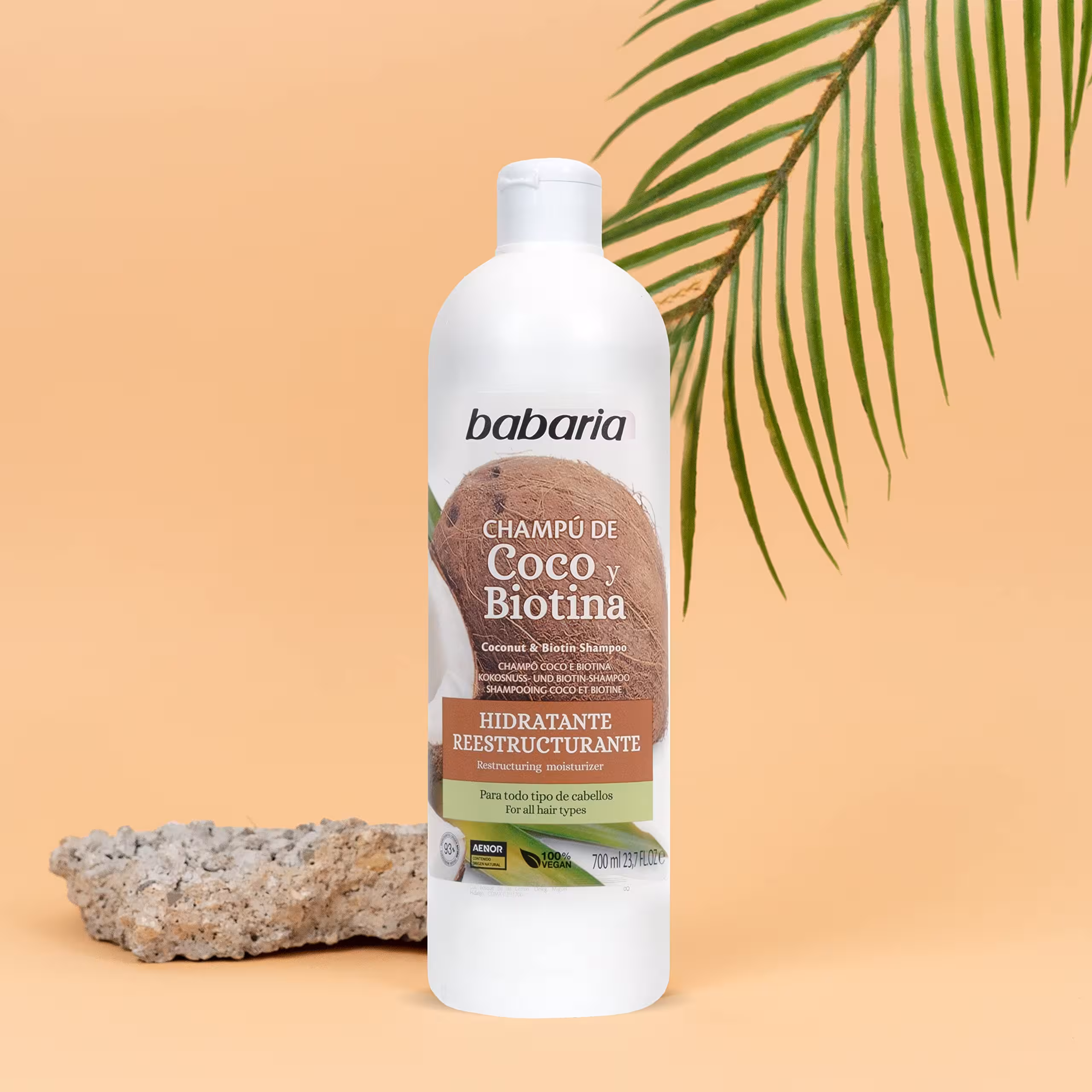 شامپو مو باباریا مدل نارگیل حجم 700 میلی لیتر