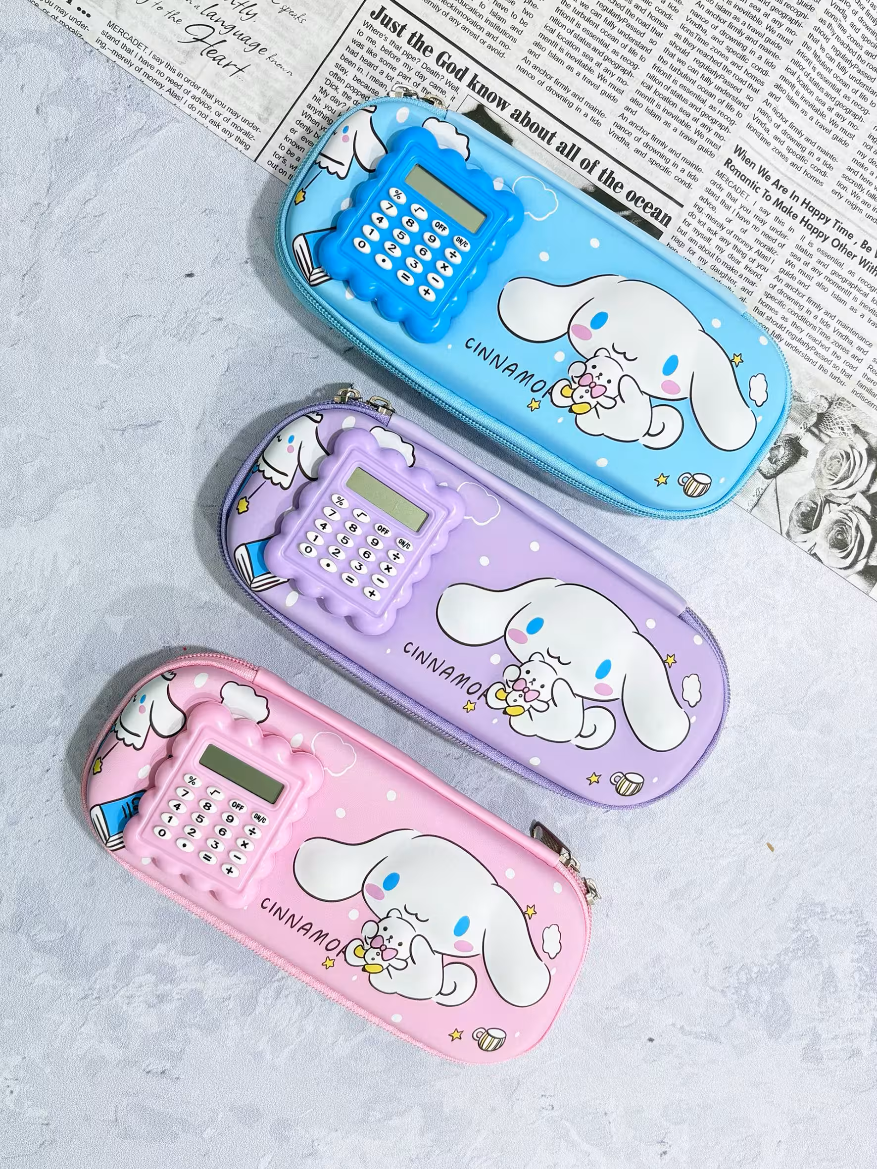 جامدادی کتابی کوچک ماشین حساب دار طرح سینامورول