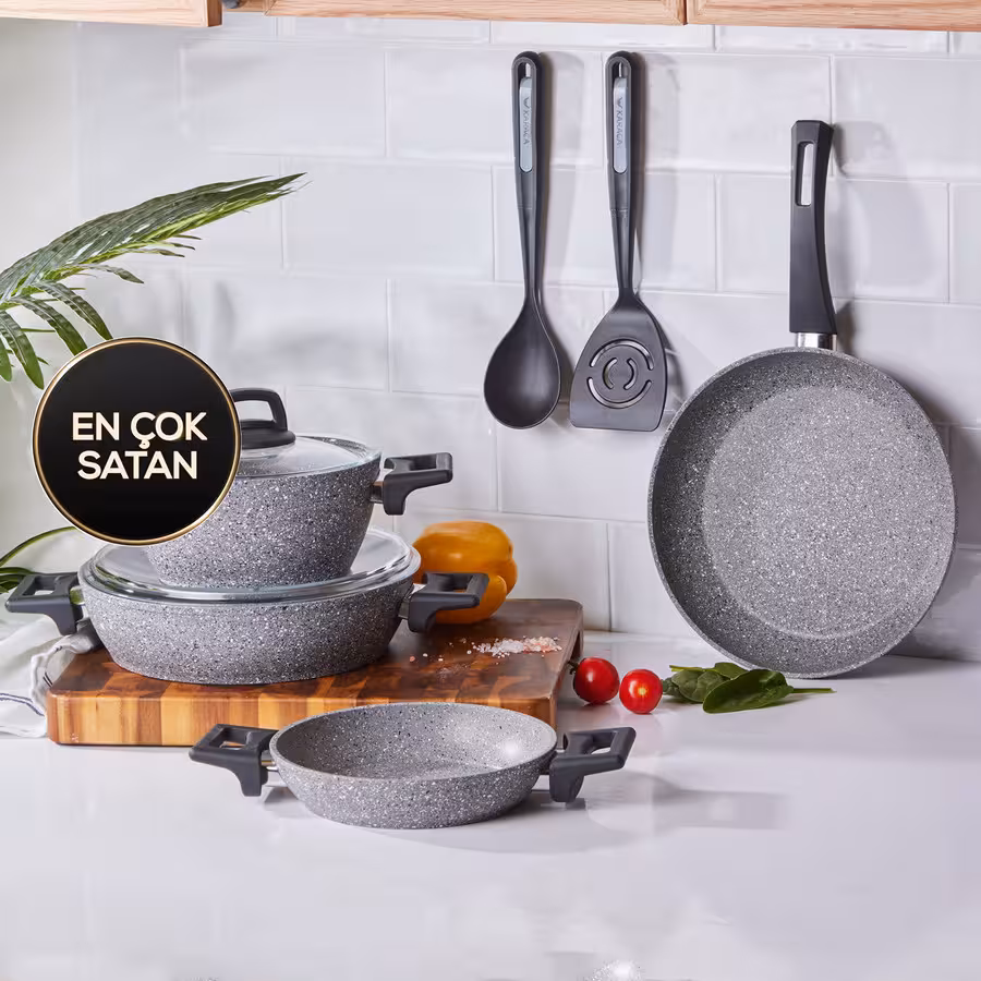 سرویس قابلمه 8 پارچه کاراجا مدل Biogranit Stella