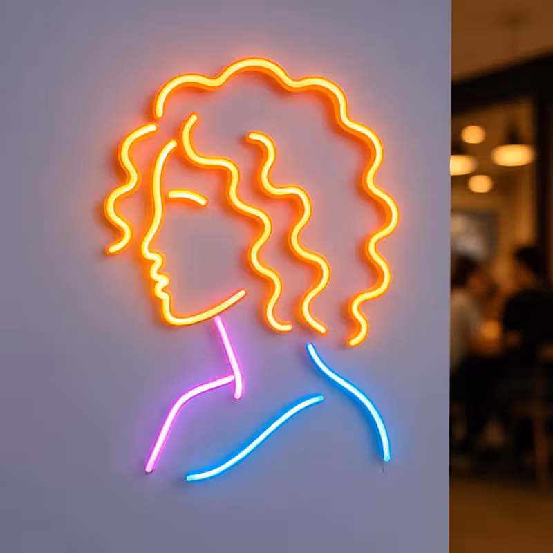 تابلو نئون طرح آرایشگاه زنانه کد JOB017