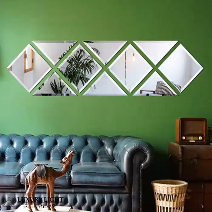 آینه دیواری طرح لوزی کد A019