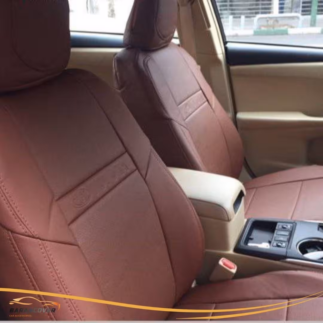 روکش صندلی تویوتا کمری(2012_2017)چرم رنگ زرشکی