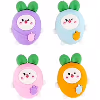 پاک کن فانتزی طرح خرگوش و هویج سه بعدی 4 عددی