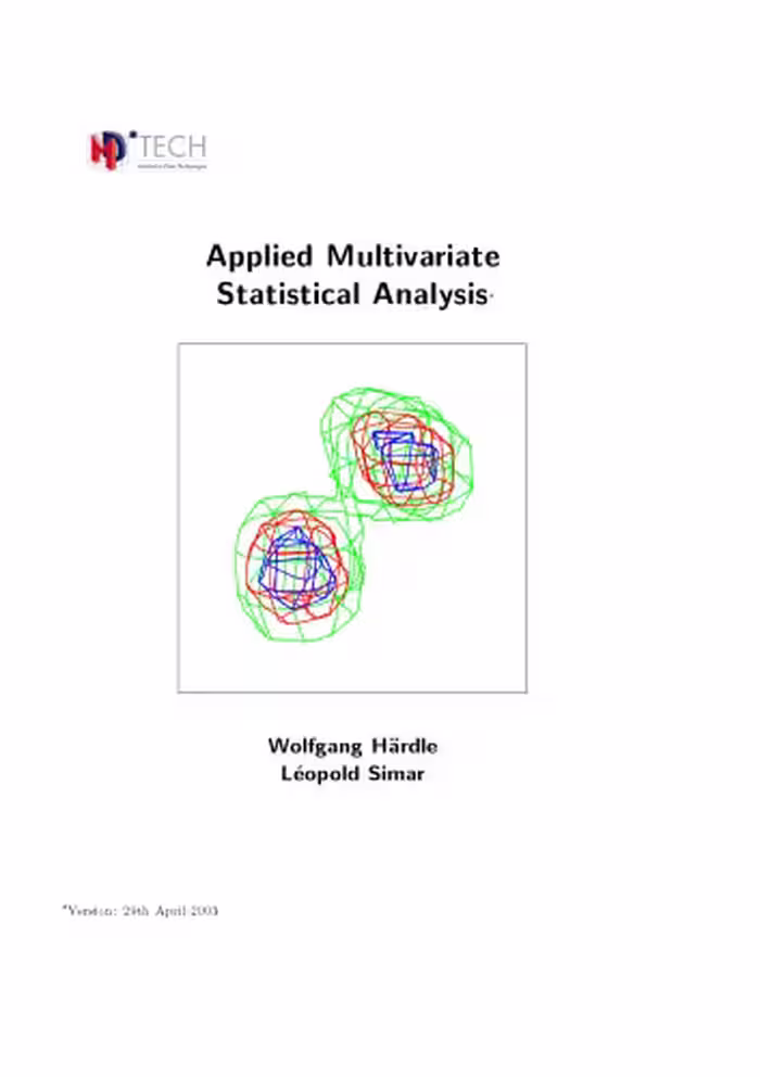 خرید و دانلود نسخه کامل کتاب Applied Multivariate Statistical Analysis