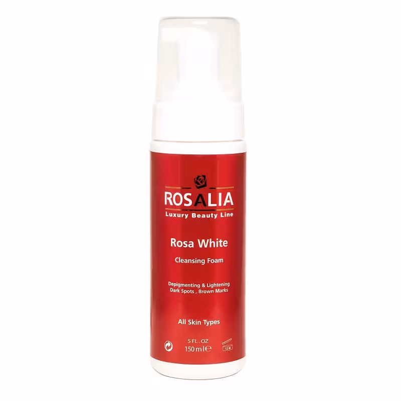 فوم پاک کننده و روشن کننده رزالیا | Rosalia Rosa White Cleansing And Lightening Foam