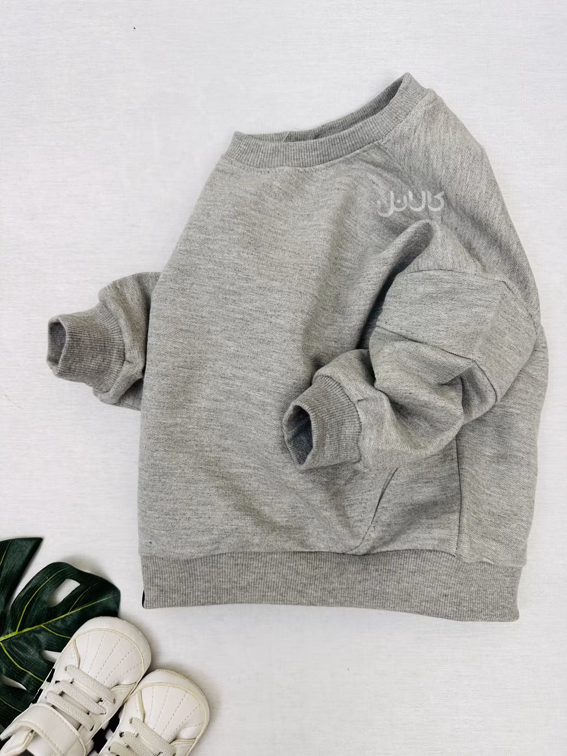 دورس دو نخ لش بچگانه طوسی ملانژ