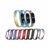 بند استیل مچ بند شیائومی Xiaomi Mi Band 6 مدل 3Bead Rainbow