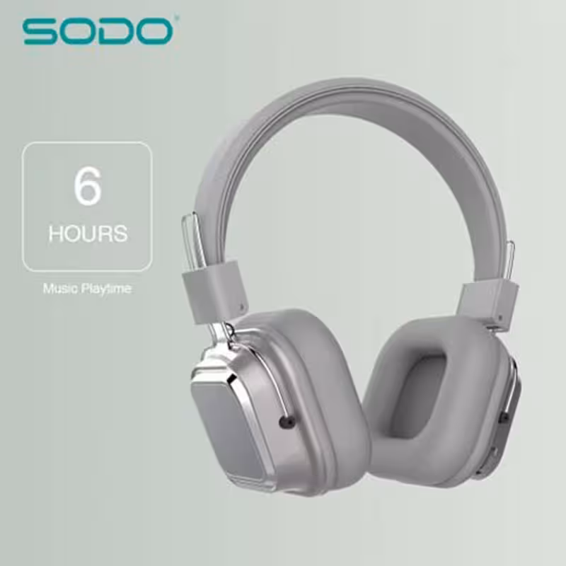 هدفون بلوتوثی برند sodo مدل 1003 رنگ طوسی