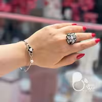 ست انگشتر و دستبند گل