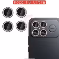 محافظ لنز نگین دار Diamond Ring Lens Glass | Xiaomi Poco F8 Ultra