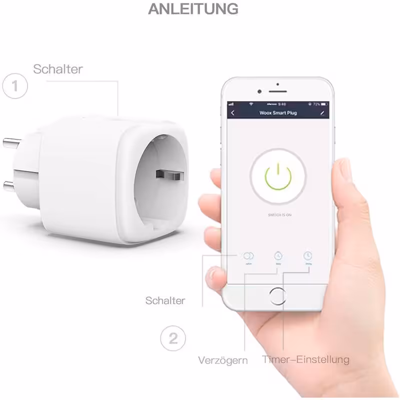 پریز هوشمند WiFi Woox سازگار با الکسا و دستیار Google