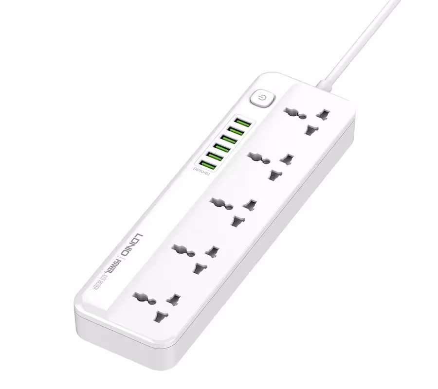 چند راهی برق و شارژر الدینیو LDNIO SC5614 دارای 6 پورت USB – سفید