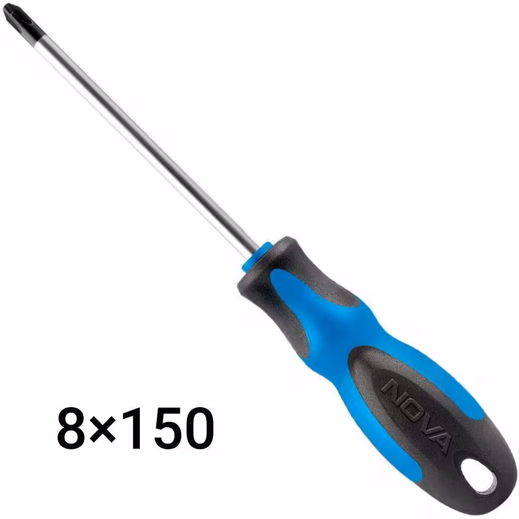 پیچ گوشتی دسته پلاستیکی 150×8 چهار سو نووا NOVA مدل 1630