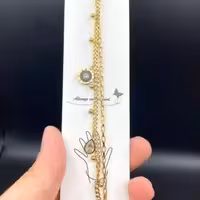 دستبند استیل 2لاین اویزدار