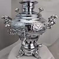 سماور گازی پاکان  8 لیترمدل قلم زنی