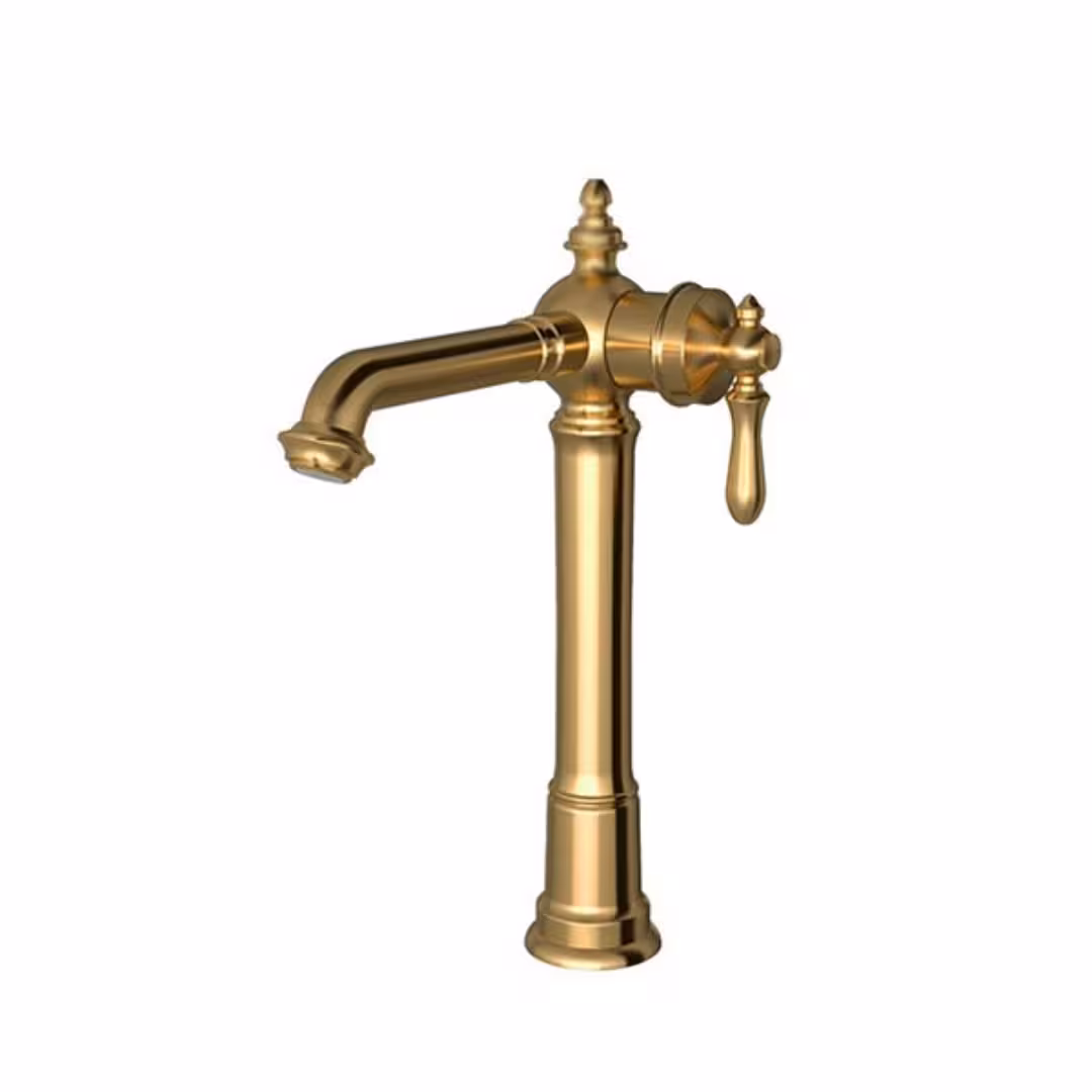 شیر روشویی پایه بلند مدل بیزانس طلایی مات